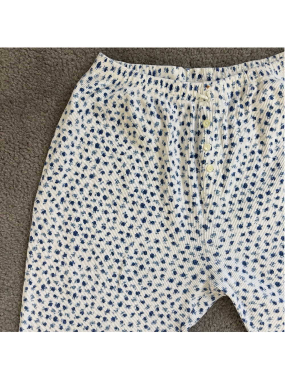 VGUC VTG Victorias Secret Country Floral Thermal 100% Cotton PJs | Sz Med - Picture 9 of 15